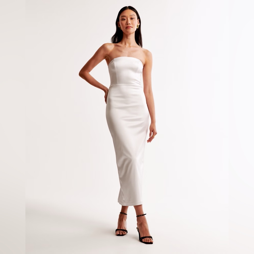 Abercrombie & Fitch Strapless White Dress
